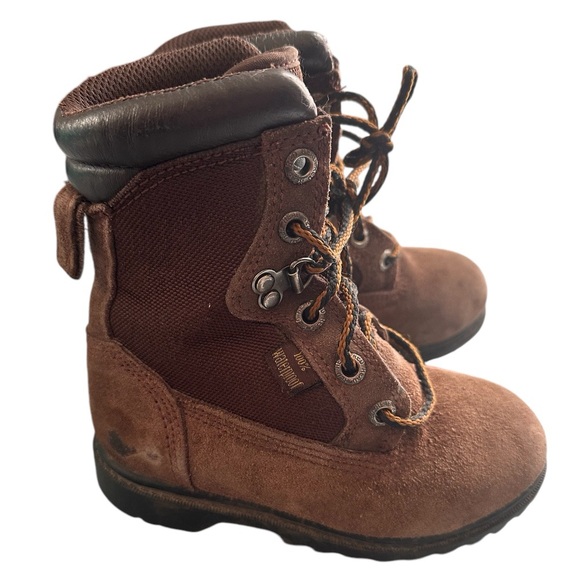 Youth Size 11 Red Head Thinsulate 100% Waterproof Boots Brown Kids Hunting Lace - Picture 1 of 8